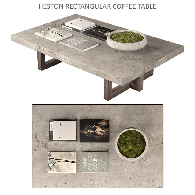 Heston Rectangular Coffee Table 3dsMax Model