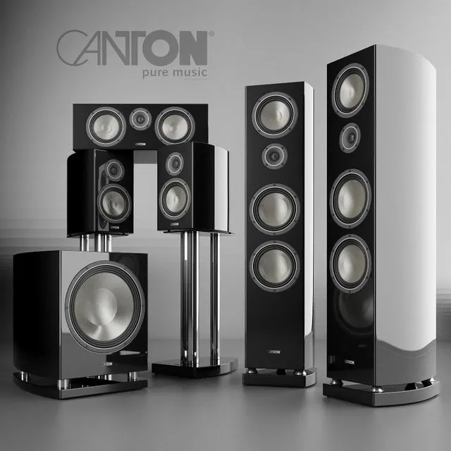 Hi-Fi speaker set Canton Vento 3dsMax Model