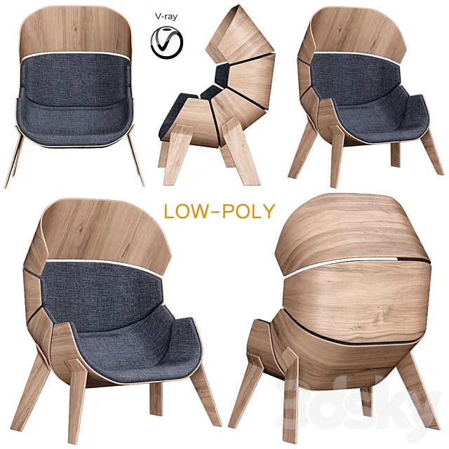 Hideaway Chair (low poly) 3DSMax File