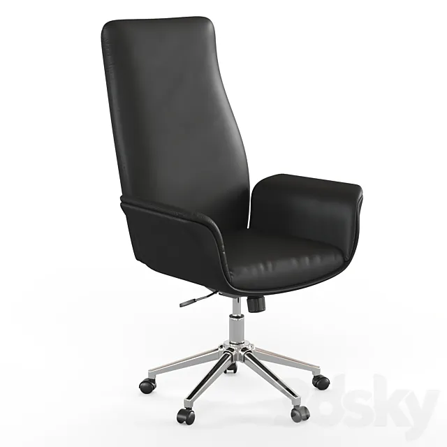 High back office chair 3DS Max Model
