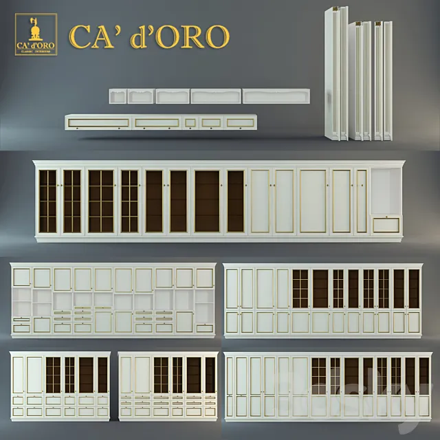 High cabinets Fortuna CA ‘d’Oro 3DS Max Model