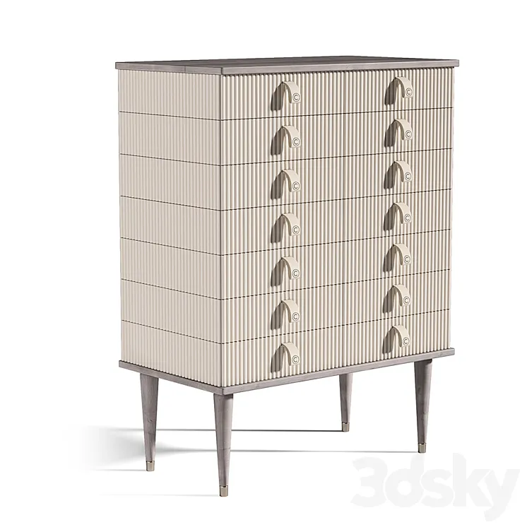 High chest of drawers Cipriani Homood Cocoon High chest of drawers 3DS Max