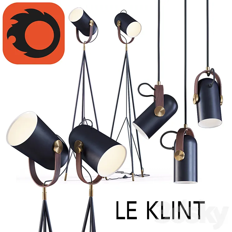 High floor lamp and Pendant lamp By Le Klint 3DS Max