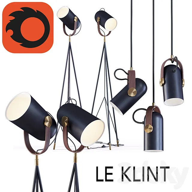 High floor lamp and Pendant lamp By Le Klint 3DSMax File