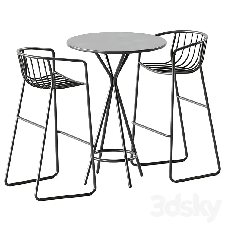 High Table Crona steel by Brunner and Bar Stool Randa Nude ST by Arrmet \/ Outdoor Furniture 3DS Max