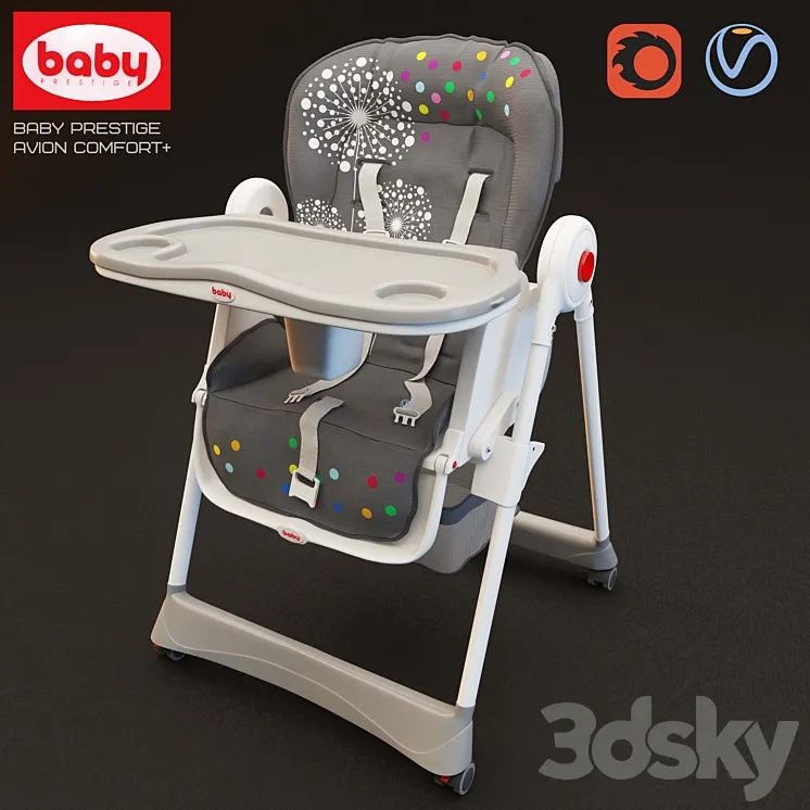 Highchair Baby Prestige Avion Comfort 3DS Max