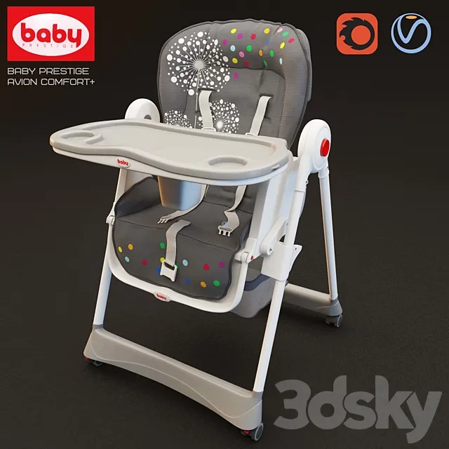 Highchair Baby Prestige Avion Comfort 3DSMax File