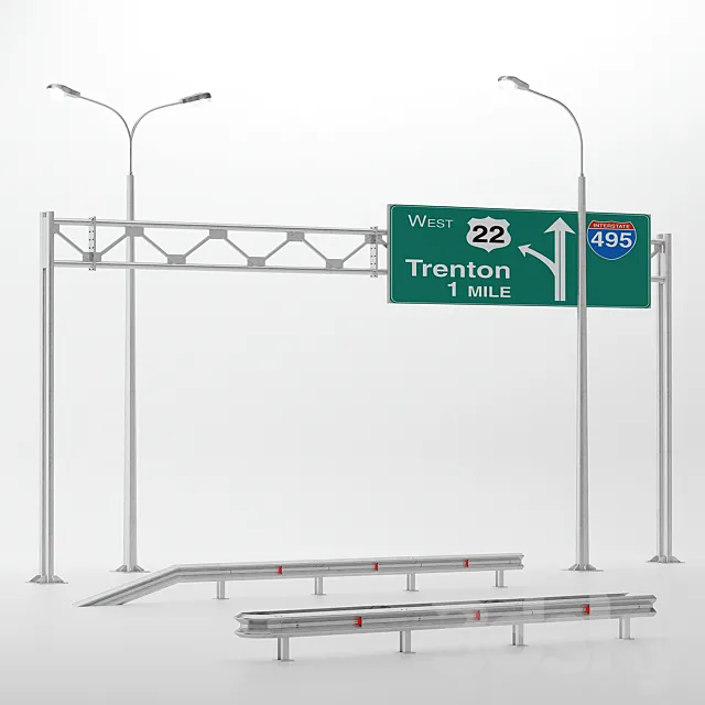 Highway kit 3DS Max Model