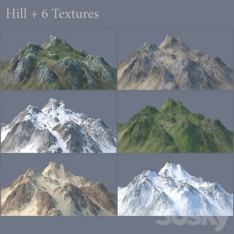 Hill (6 Textures) 3DS Max