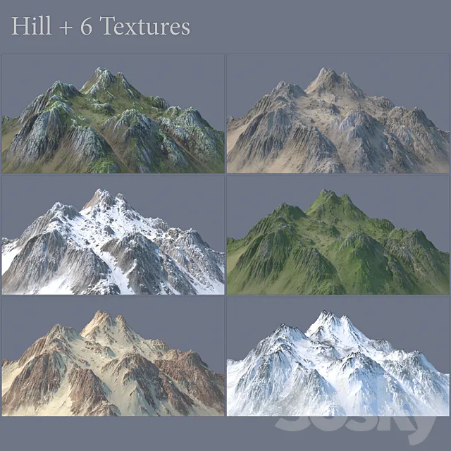 Hill (6 Textures) 3DSMax File