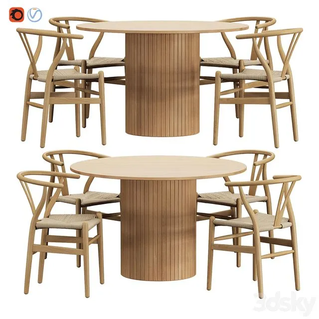 Hill table Vish chair 3dsMax Model