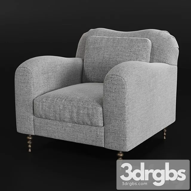 Hillcrest lounge chair by kelly wearstler 3dsmax Download