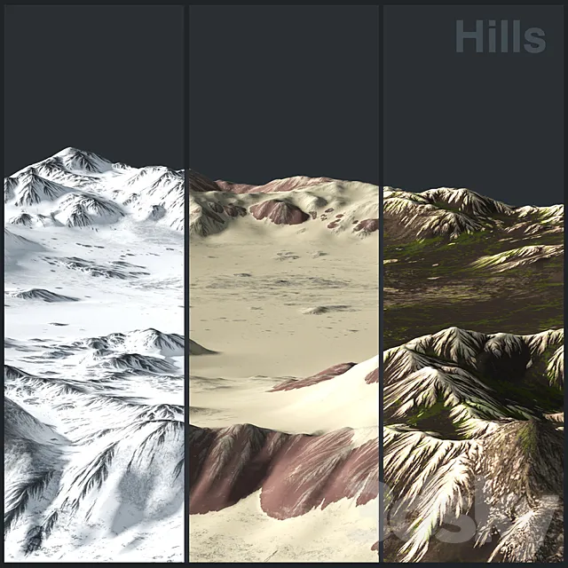 Hills 3ds Max