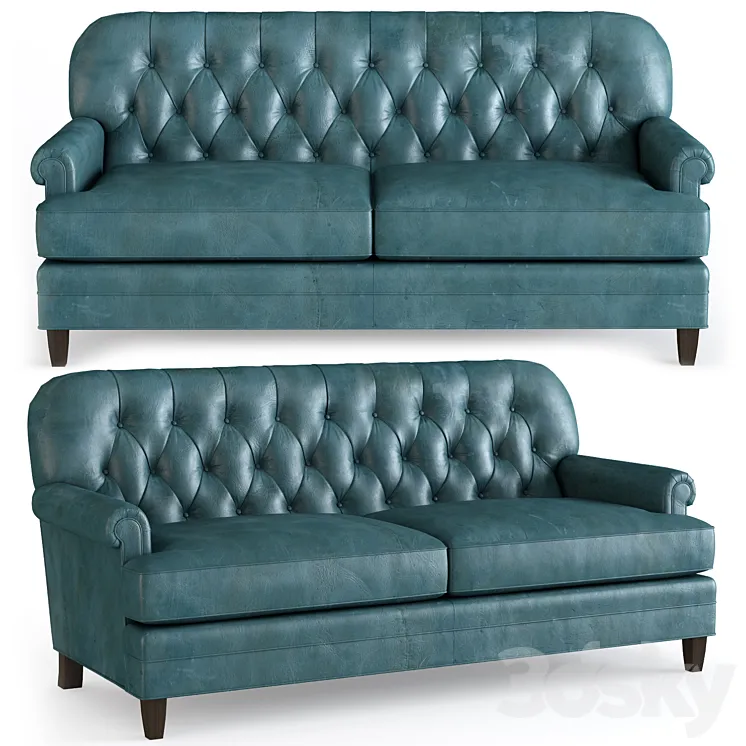 Hillstead leather settee 3DS Max