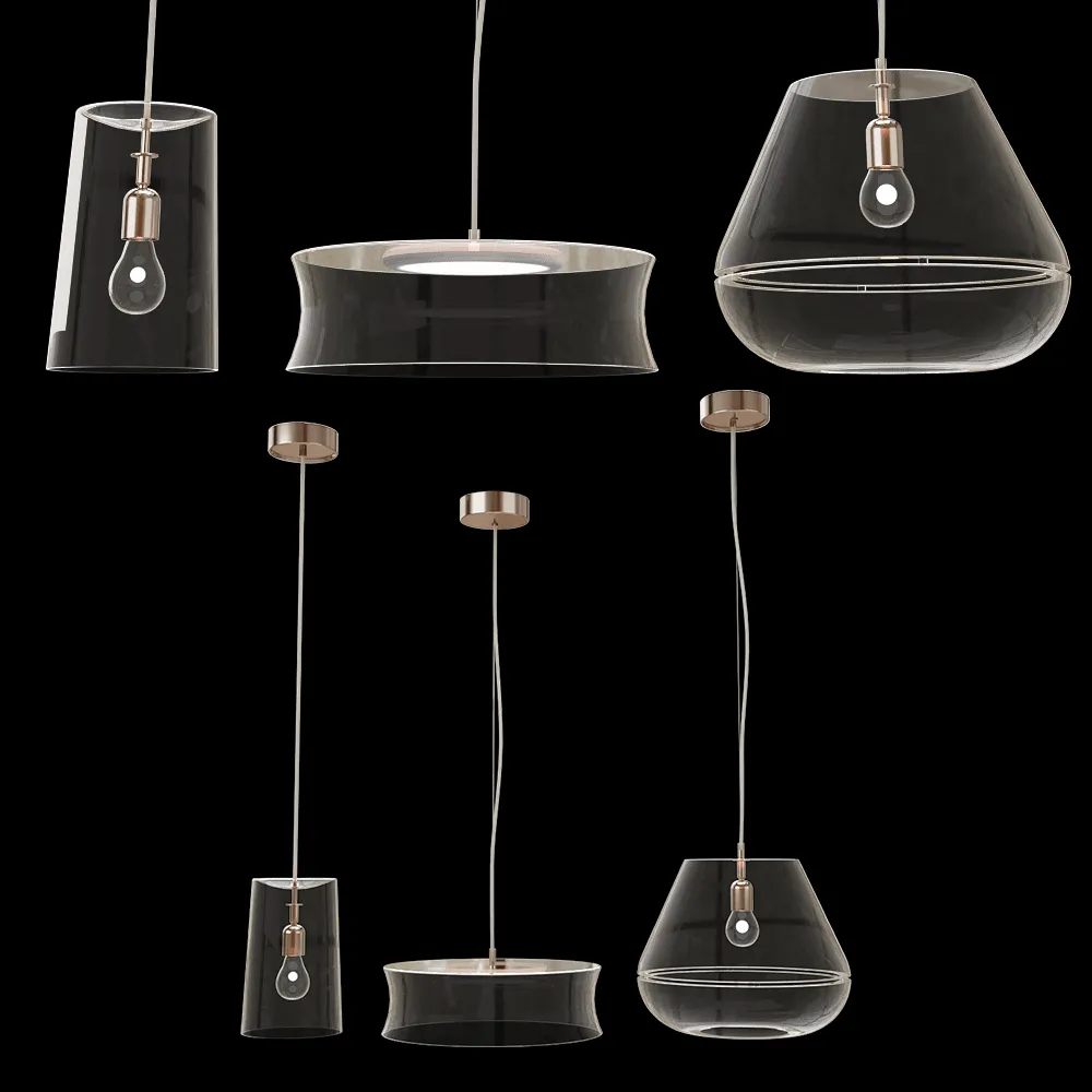 HIND RABII – Ceiling lamp 3 x 3 x 3 Glass 3ds Max