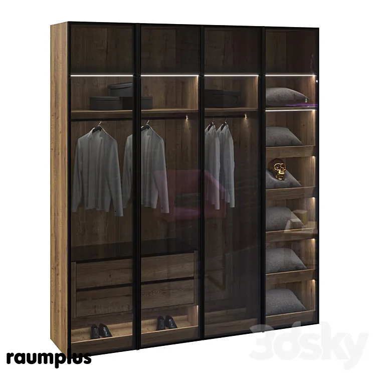 Hinged cabinet with RPE raumplus system 3DS Max