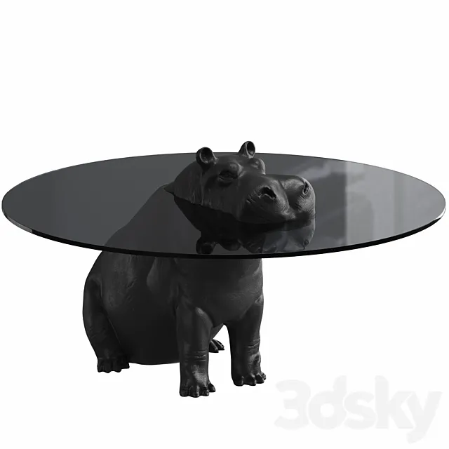 Hippo Sitting Coffee Table 3dsMax Model