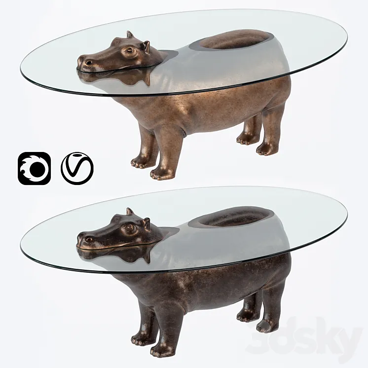 Hippo Table 01 3DS Max