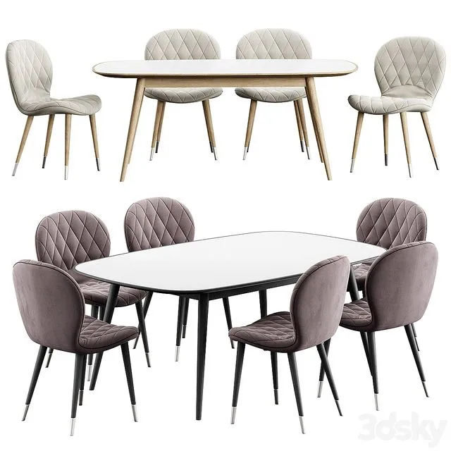 Hiro chair Konyshev HER 042 G Table 3dsMax Model