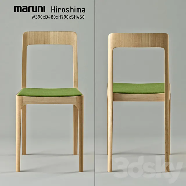 Hiroshima_Maruni_Dining_chair 3DSMax File