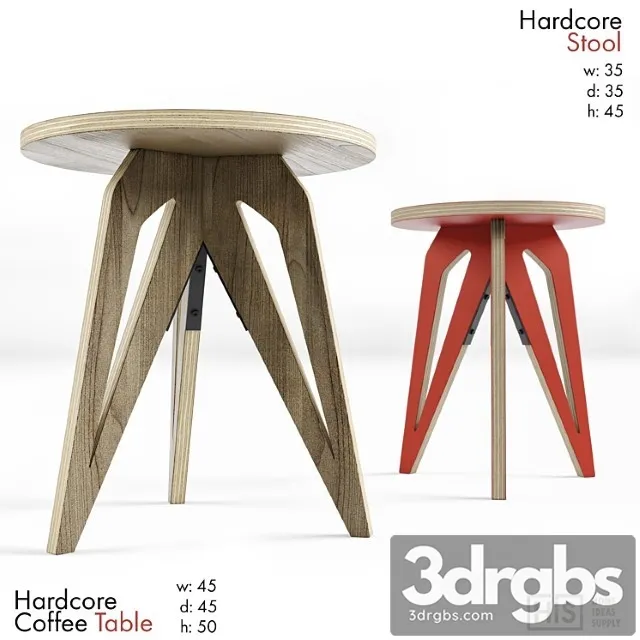 His Hardcore Stool And Coffee Table 3dsmax Download