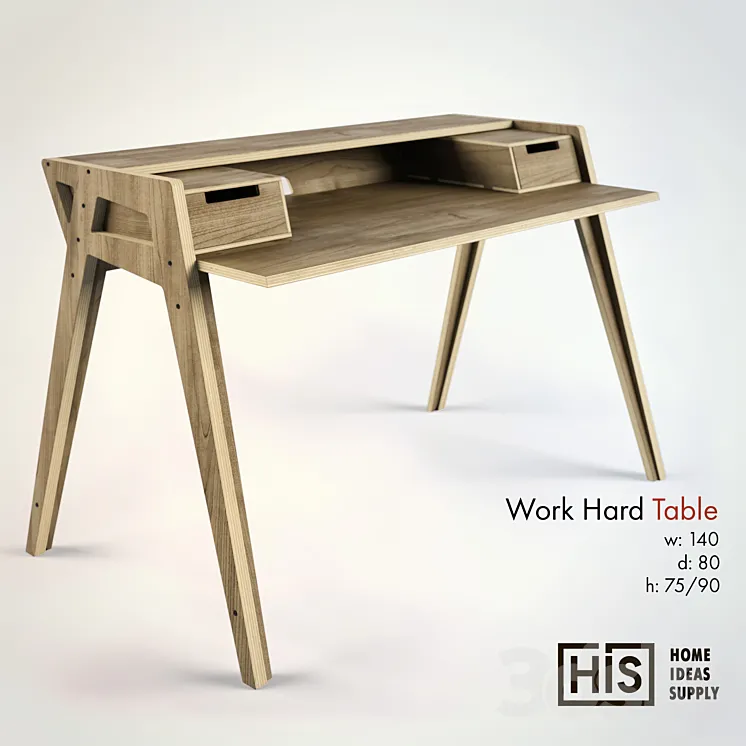 HIS – Work Hard Table 3DS Max
