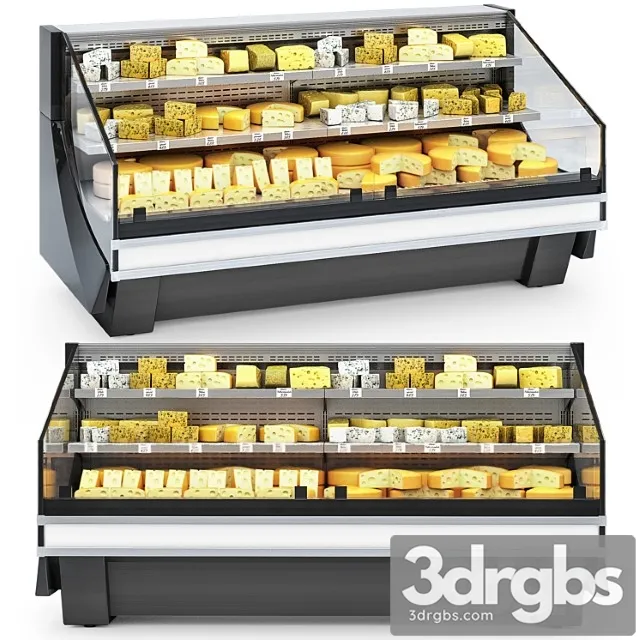 Hitline refrigerated display case with cheese 3dsmax Download