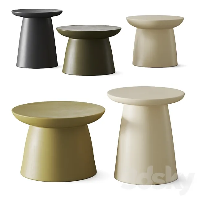 HK Living Earthenware Coffee Tables 3ds Max