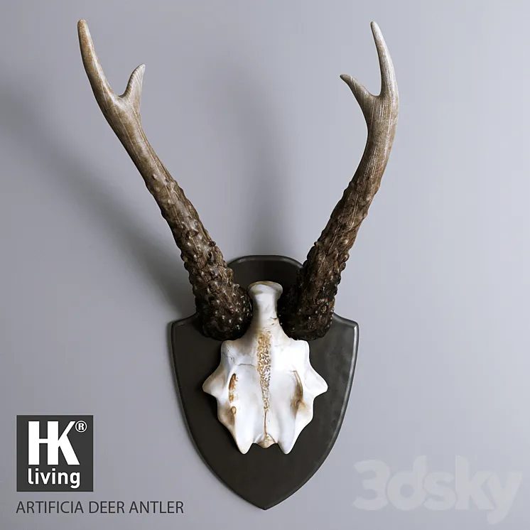 HKliving Artificial Deer Antler 3DS Max Model