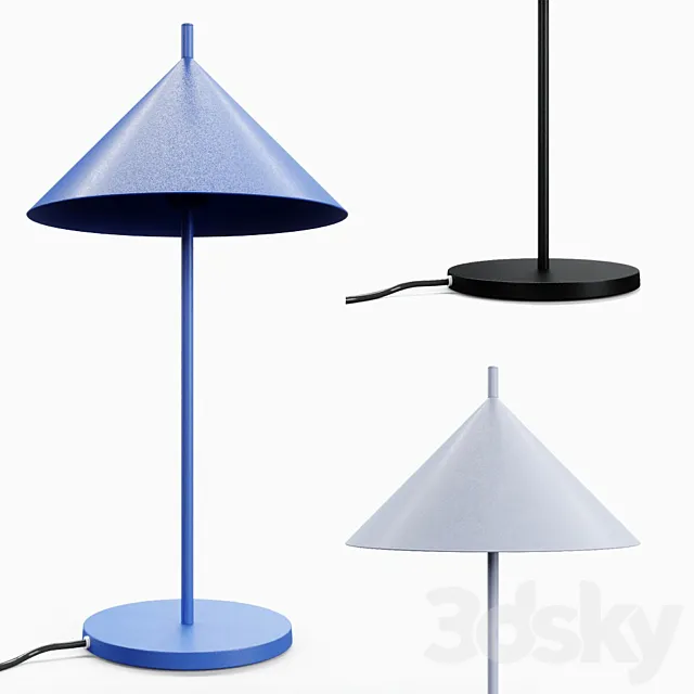 HKLiving metal triangle table lamp M – 4 colors 3DSMax File