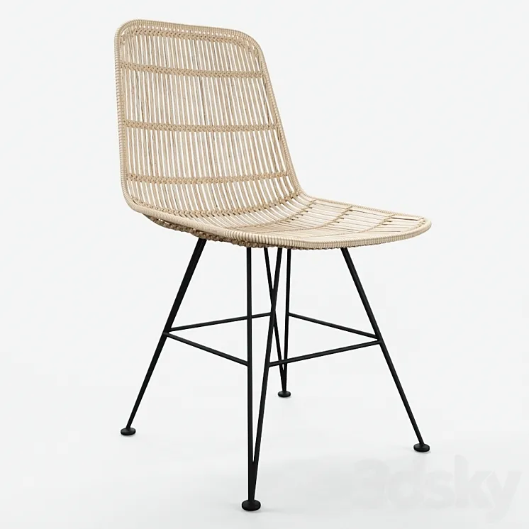 HKLiving – Rattan Dining Chair – 2 colors 3DS Max