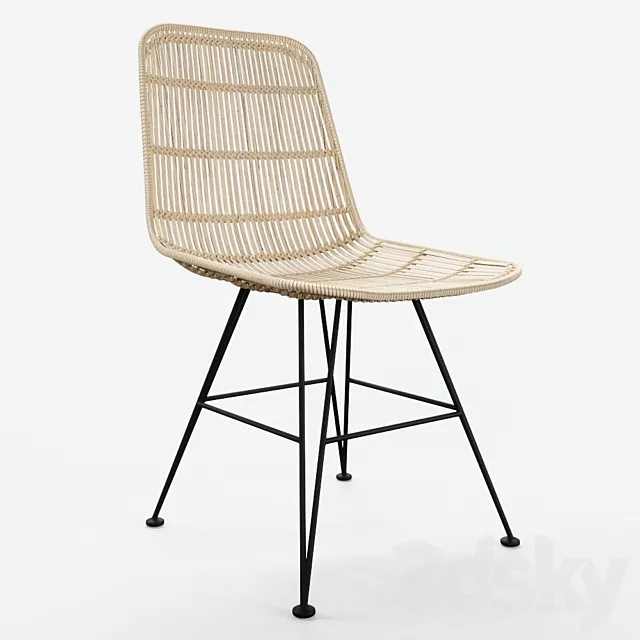 HKLiving – Rattan Dining Chair – 2 colors 3DSMax File
