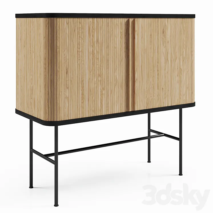 H&M Cabinet with shutter doors 3DS Max