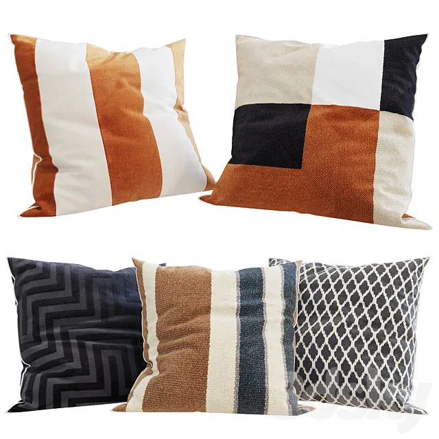 H&M Home – Decorative Pillows set 23 3ds Max