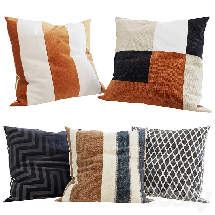 H&M Home – Decorative Pillows set 23 3DS Max