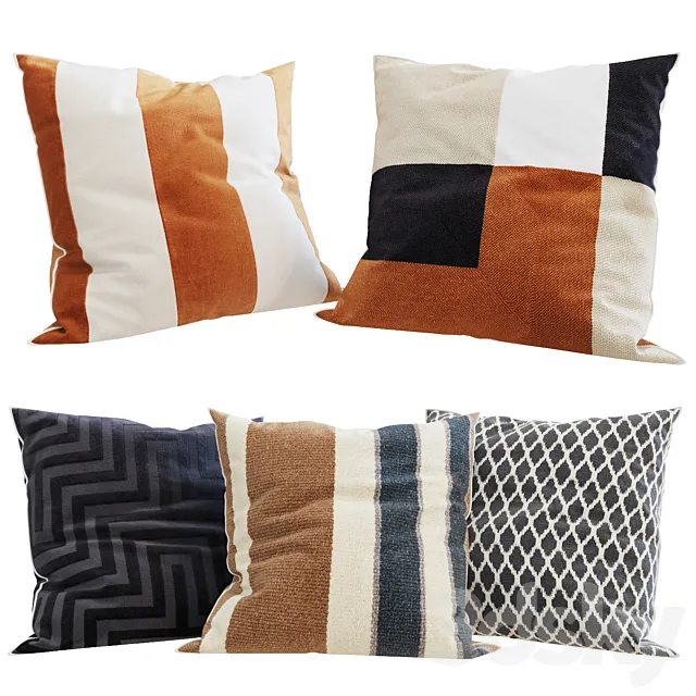 H&M Home – Decorative Pillows set 23 3DSMax File