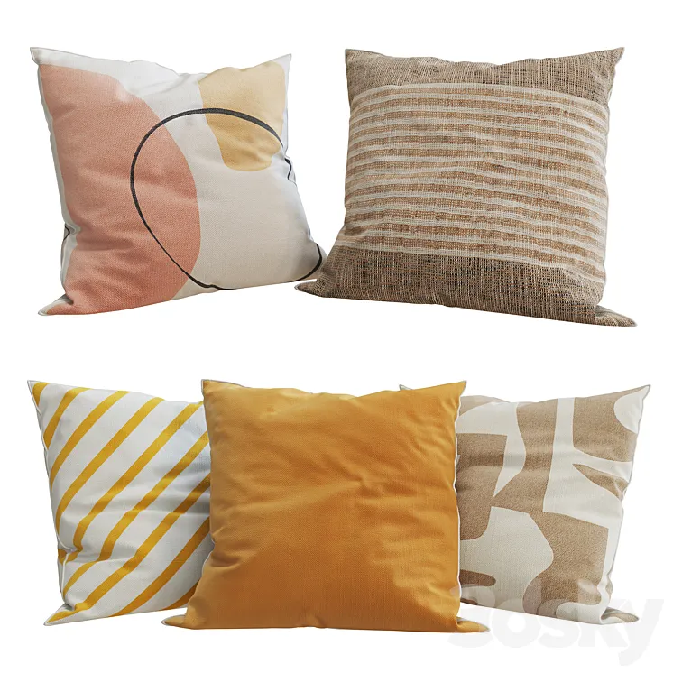 H&M Home – Decorative Pillows set 33 3DS Max