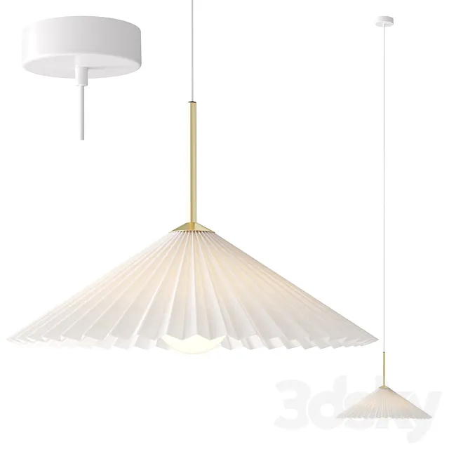 H&M Home Pendant lamp with pleated shade 3DS Max Model