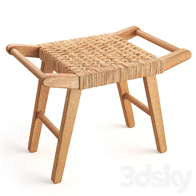 H&M Home Straw-seat stool 3DS Max Model