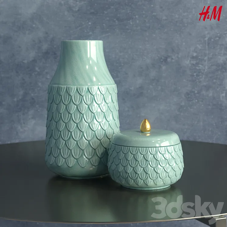 H&M Home Tall stoneware vase 3DS Max