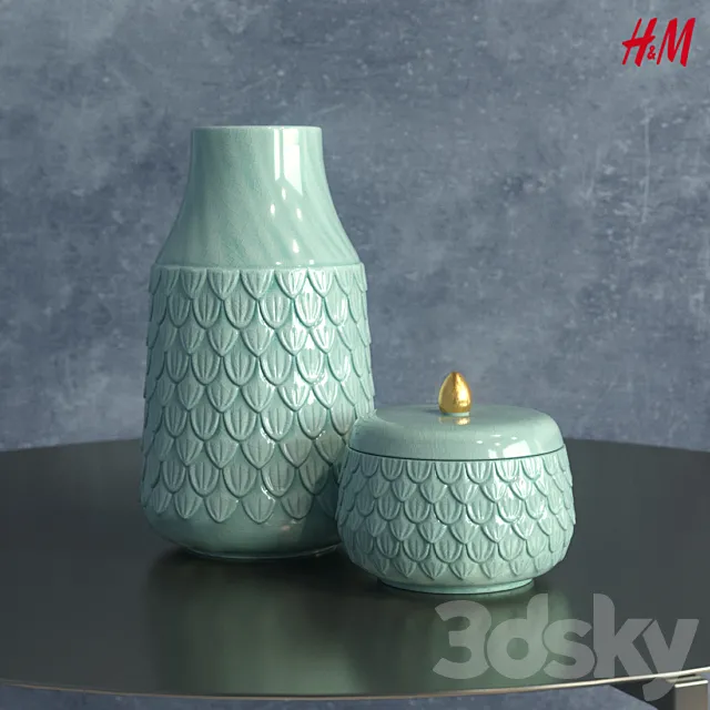 H&M Home Tall stoneware vase 3DSMax File