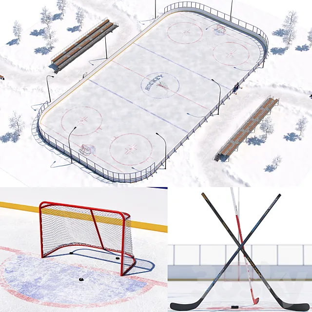 Hockey field 3DSMax File