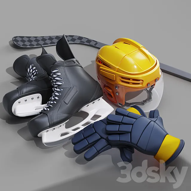 Hockey set 3ds Max