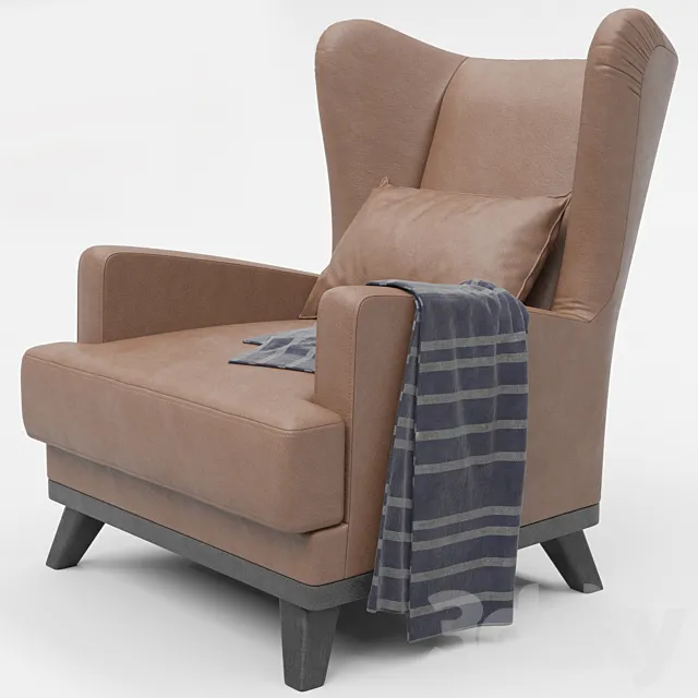Hoff ludwig armchair brown 3ds Max