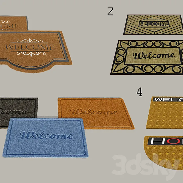 Holders Welcome mats 3DSMax File