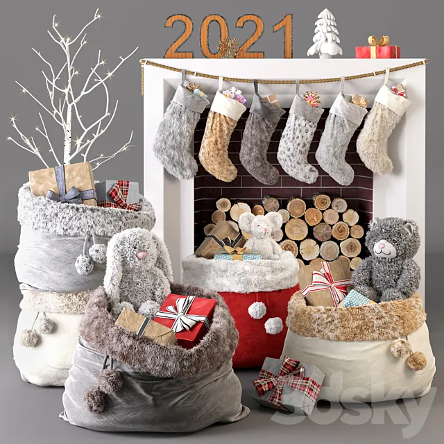 Holiday decor Restoration Hardware 3ds Max