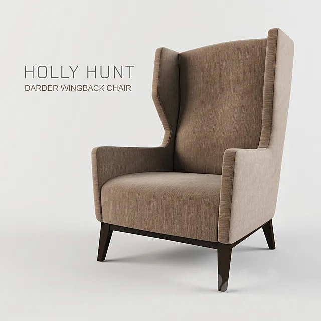 holly hunt darder wingback chair 3ds Max