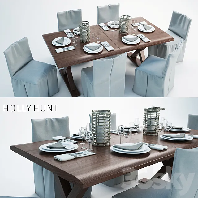 holly hunt dining set 3ds Max