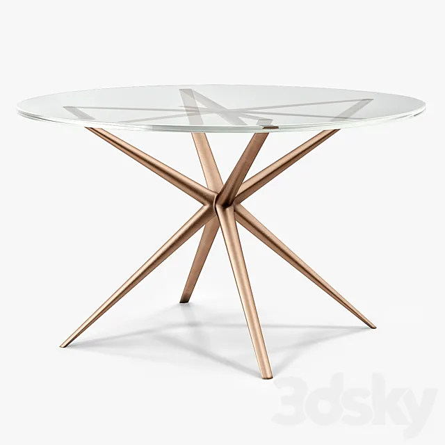 Holly Hunt Etoile Dining Table 3DS Max Model