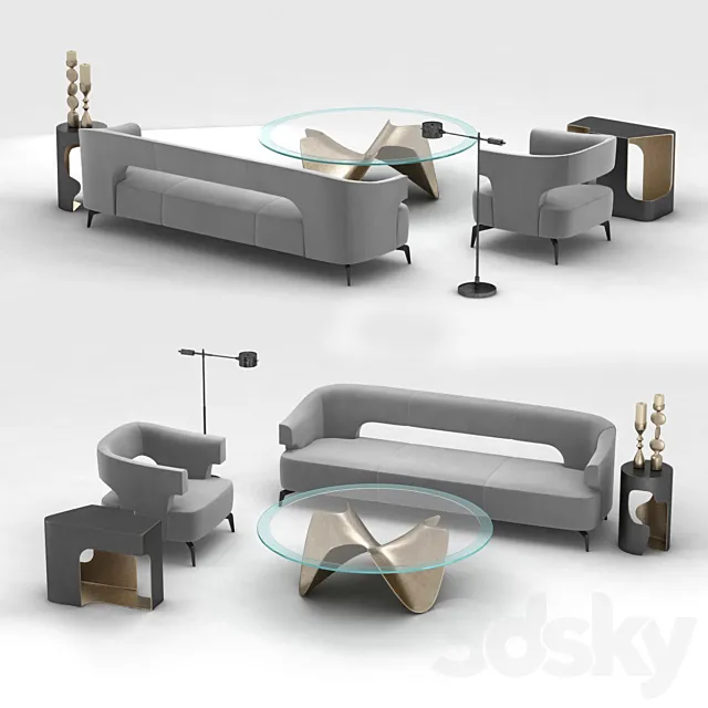 Holly Hunt furniture set 3ds Max